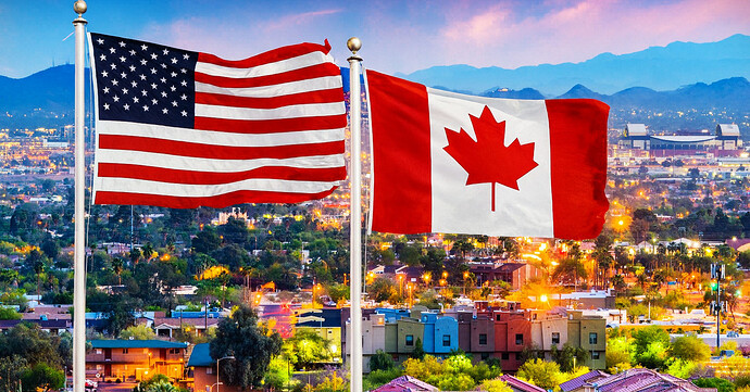 united-states-of-america-usa-flag-and-canadian-canada-flag-in-phoenix-arizona-az